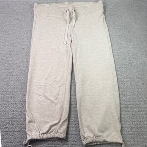 Gap Capri Pants Y2K Joggers XS Oatmeal Vintage 2007 Loungewear Coquette